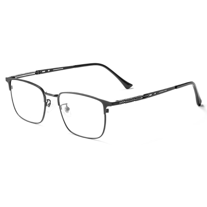 CASUAL METAL BUSINESS HALF-FRAME ANTI-BLUE LIGHT READING GLASSES