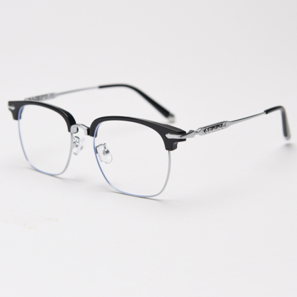 Prescription Glasses - BUSINESS METAL HALF FRAME PHOTOCHROMIC READING GLASSES