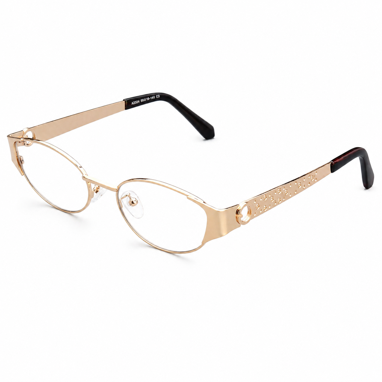 REFINED OVAL METAL READING GLASSES