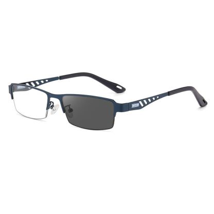 METAL BUSINESS ULTRALIGHT ANTI-BLUE LIGHT PHOTOCHROMIC READING GLASSES