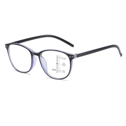 RETRO ROUND ANTI-BLUE LIGHT PROGRESSIVE MULTI-FOCAL READING GLASSES