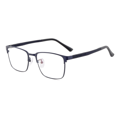 ELASTIC BUSINESS STEEL LEATHER ANTI-BLUE LIGHT READING GLASSES