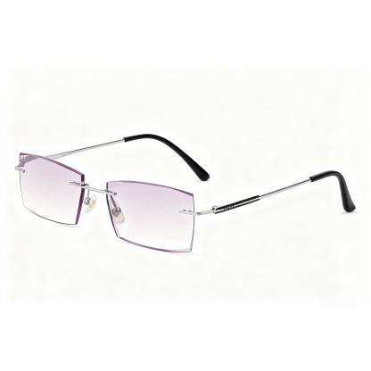 FRAMELESS DIAMOND-CUT ANTI-BLUE LIGHT READING GLASSES