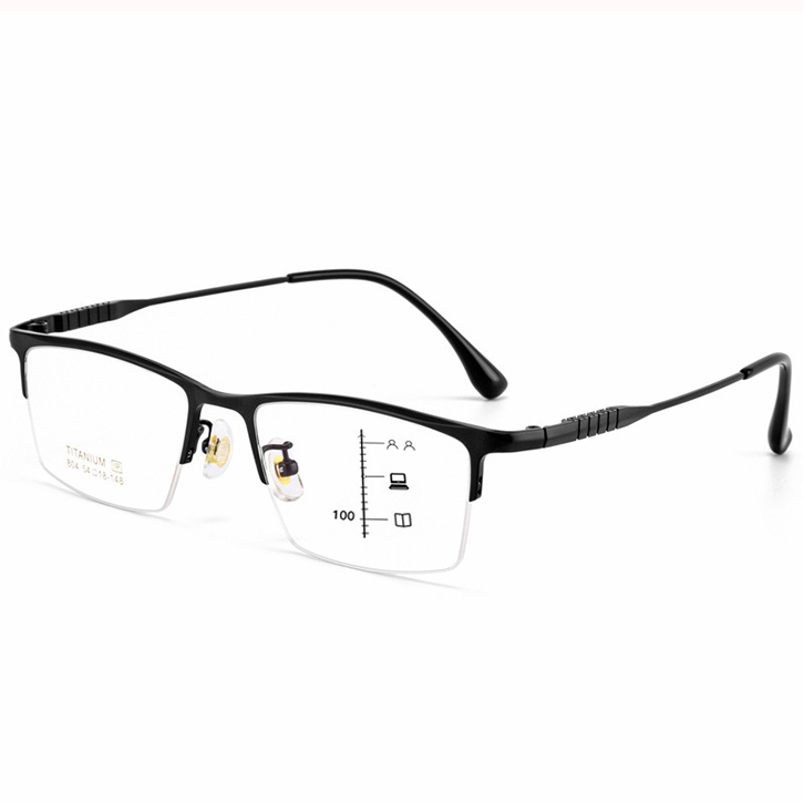 BUSINESS-STYLE ULTRA-LIGHT PURE TITANIUM SEMI-RIMLESS GLASSES