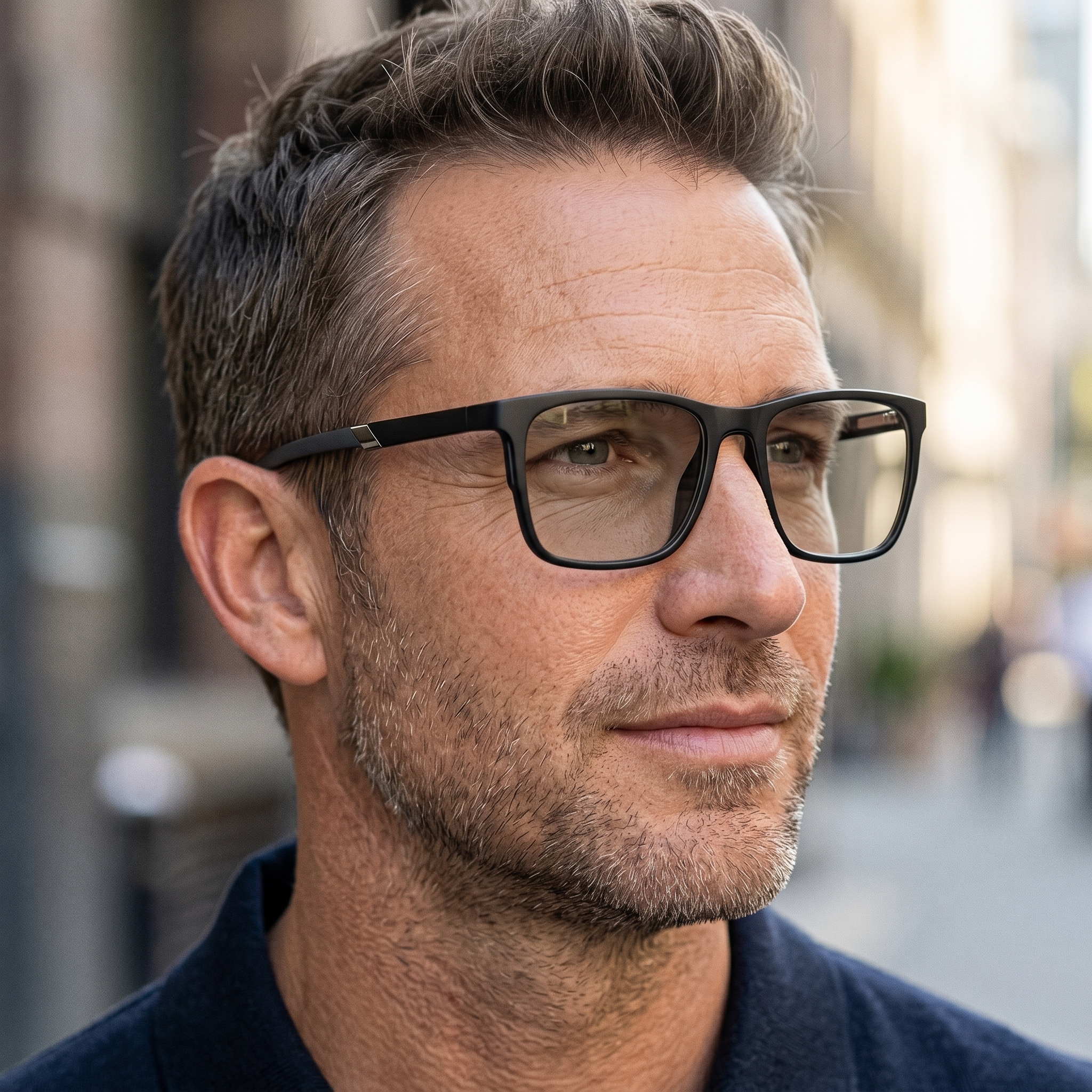 FASHIONABLE CLASSIC LARGE FRAME COLOR-CHANGING MULTI-FOCAL READING GLASSES