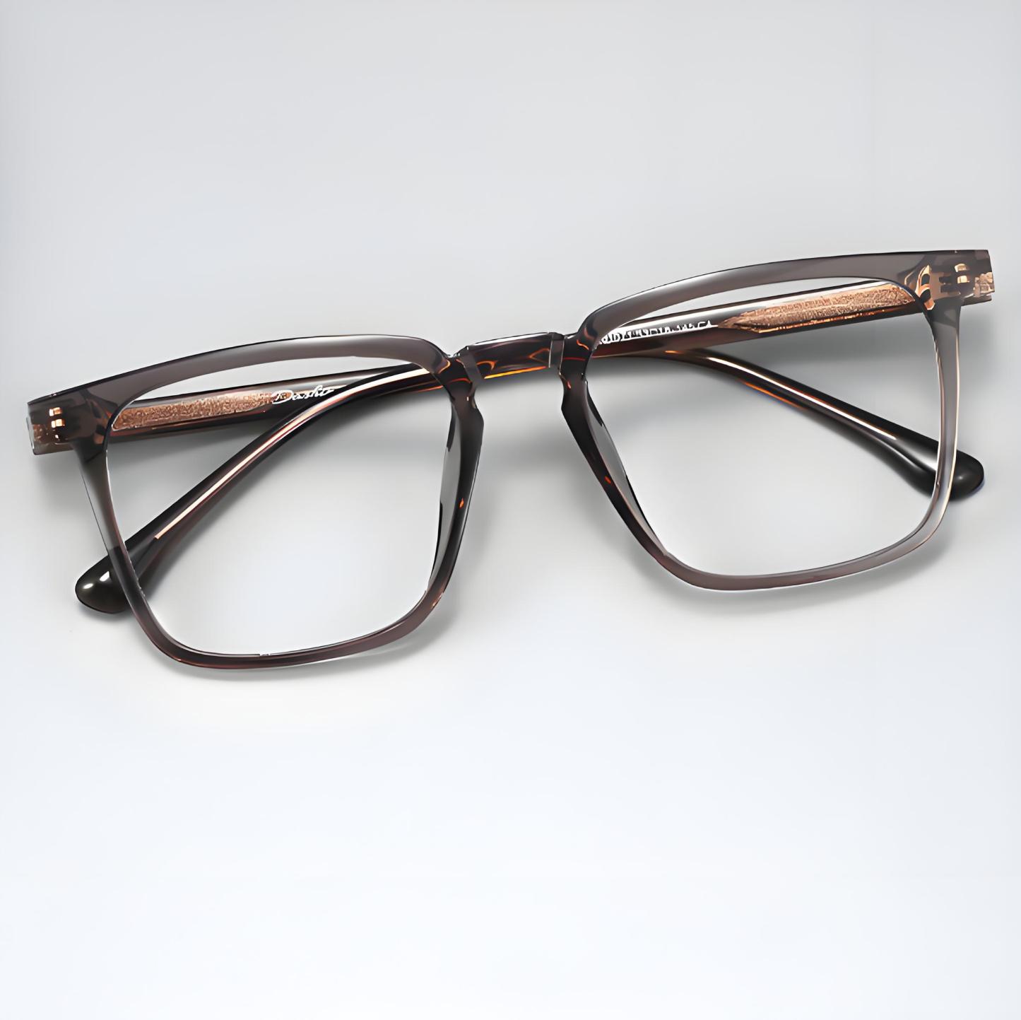 LIGHTWEIGHT SQUARE FULL-RIM PHOTOCHROMIC MULTIFOCAL GLASSES