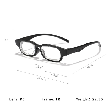 ADJUSTABLE ROUND STYLISH ANTI-BLUE LIGHT READING GLASSES