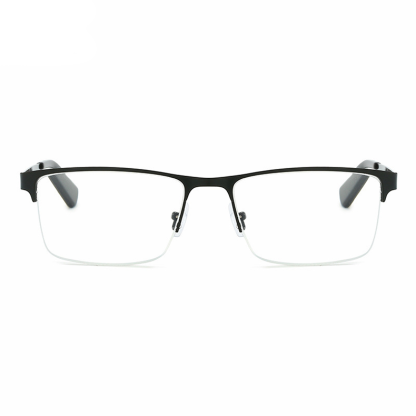 HALF-FRAME METAL TEXTURE ANTI-BLUE LIGHT READING GLASSES