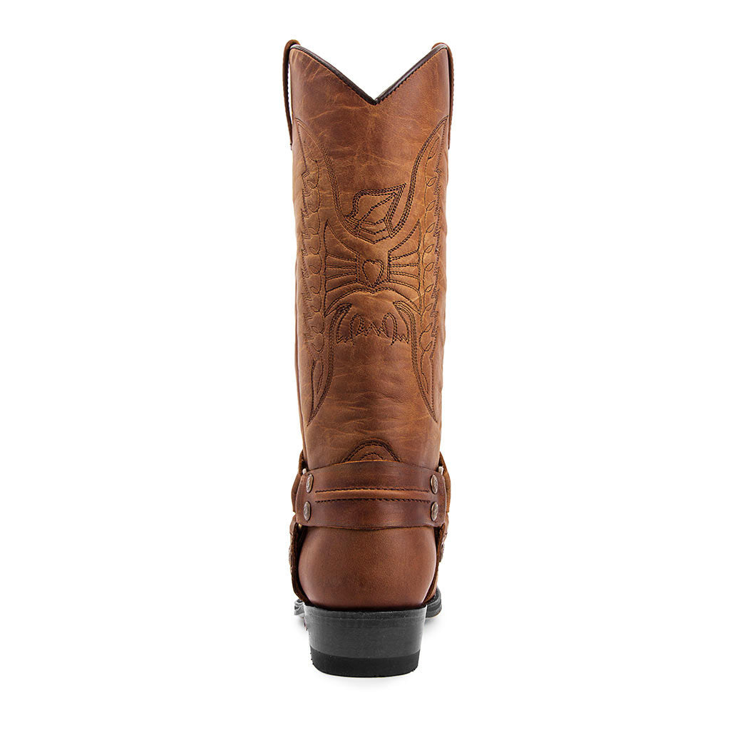 MEN'S BUCKLE CAVED COWBOY BOOTS