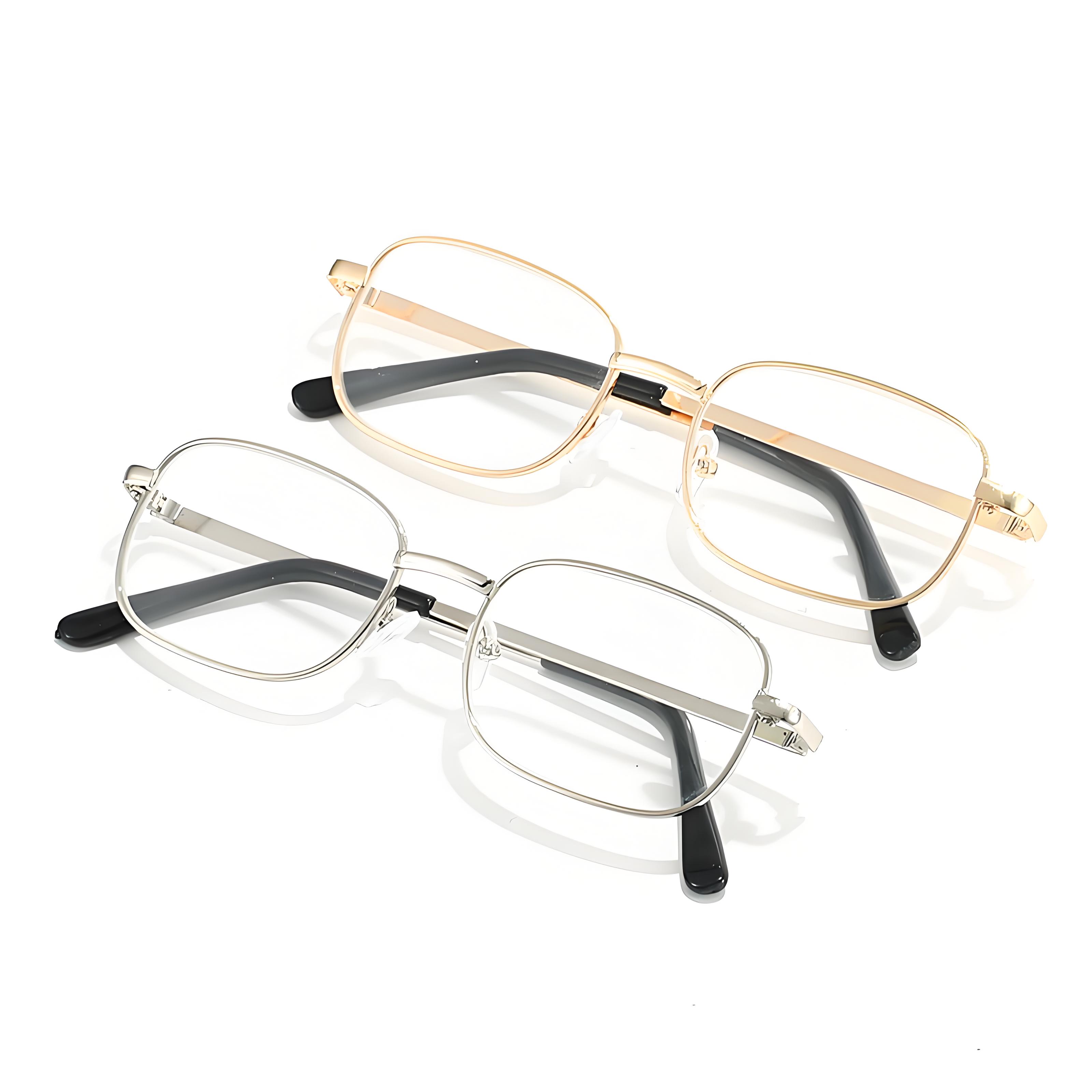 LIGHTWEIGHT METAL FULL-RIM BUSINESS-STYLE PHOTOCHROMIC MULTIFOCAL GLASSES