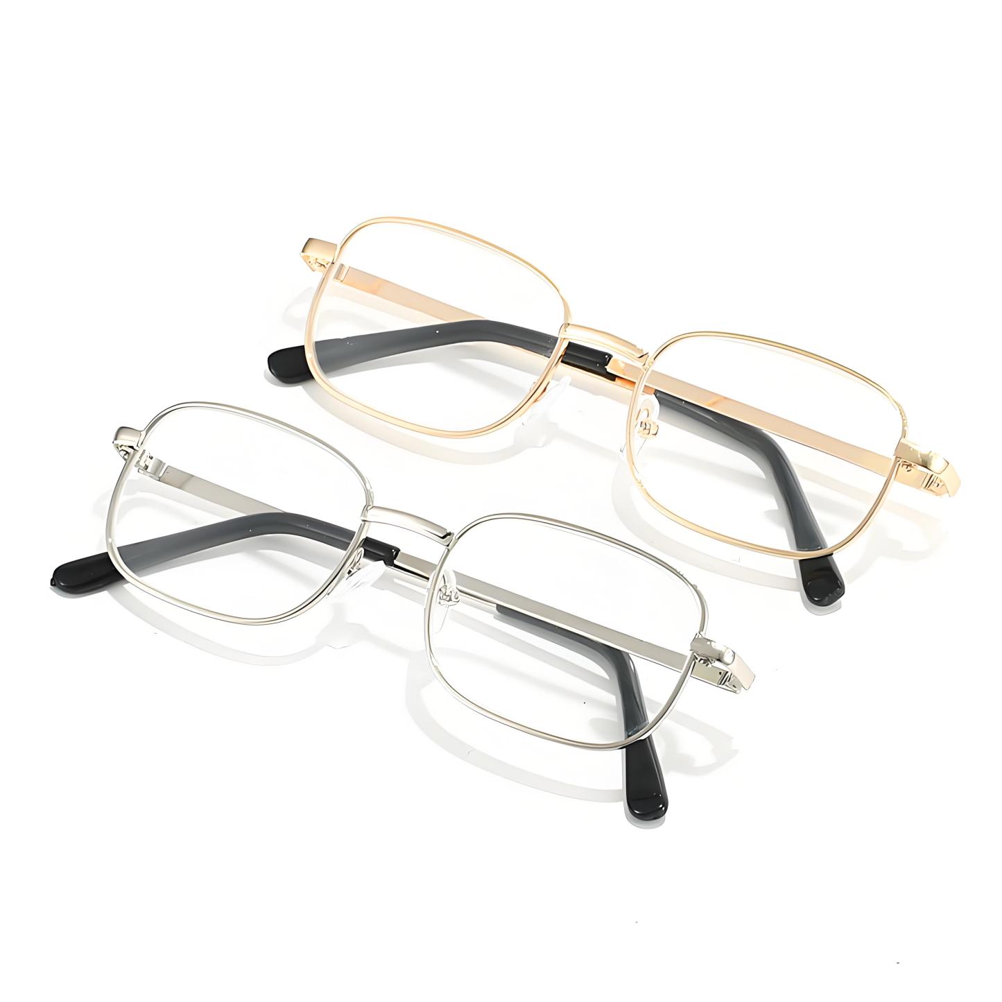 LIGHTWEIGHT METAL FULL-RIM BUSINESS-STYLE PHOTOCHROMIC MULTIFOCAL GLASSES