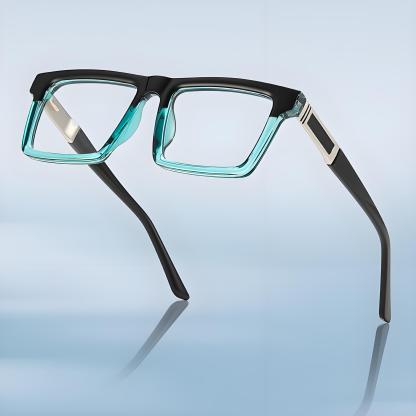 GRADIENT SQUARE FRAME PHOTOCHROMIC MULTIFOCAL GLASSES