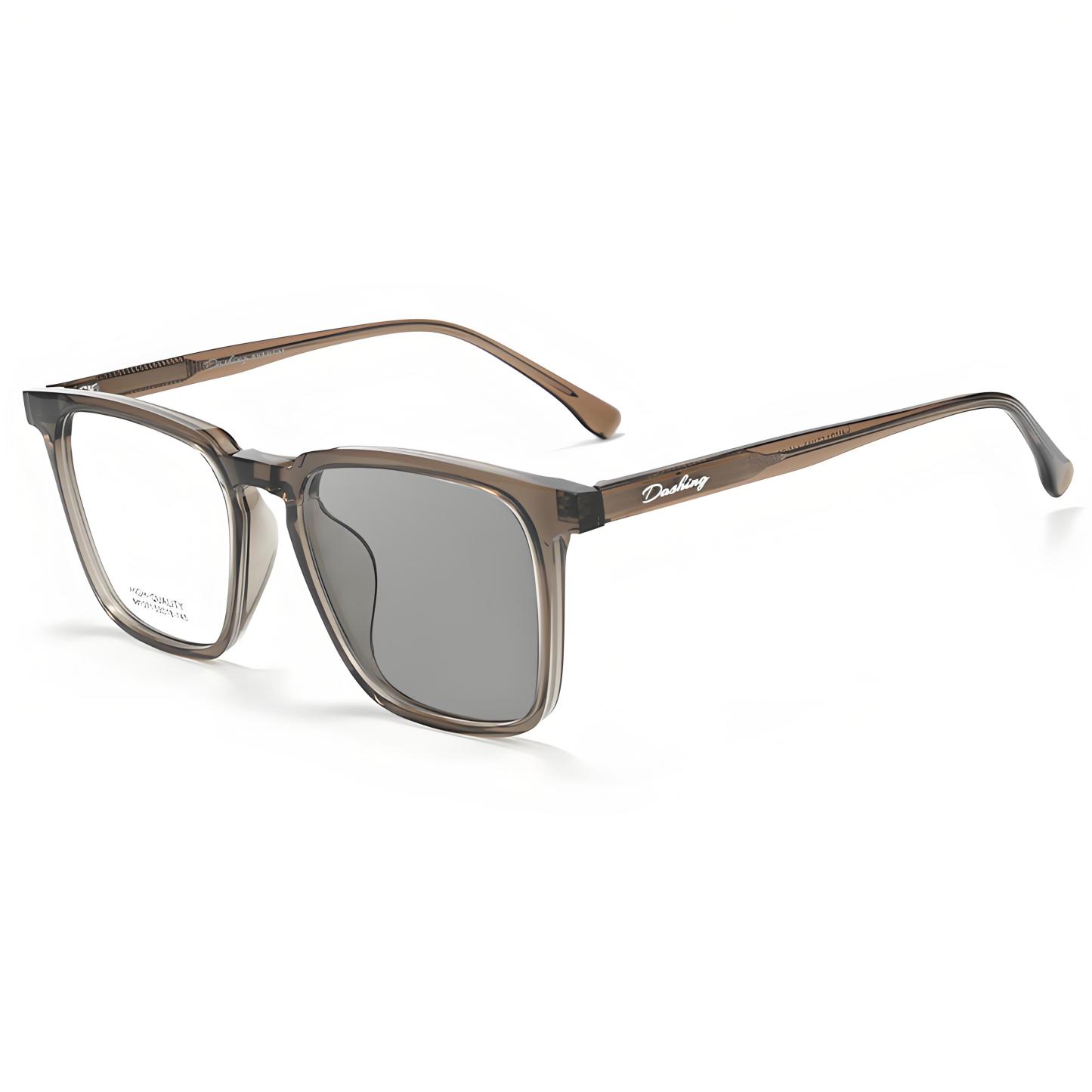 LIGHTWEIGHT SQUARE FULL-RIM PHOTOCHROMIC MULTIFOCAL GLASSES