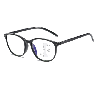 RETRO ROUND ANTI-BLUE LIGHT PROGRESSIVE MULTI-FOCAL READING GLASSES
