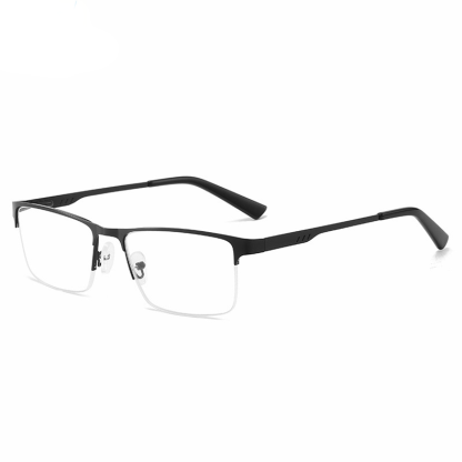 HALF-FRAME METAL TEXTURE ANTI-BLUE LIGHT READING GLASSES