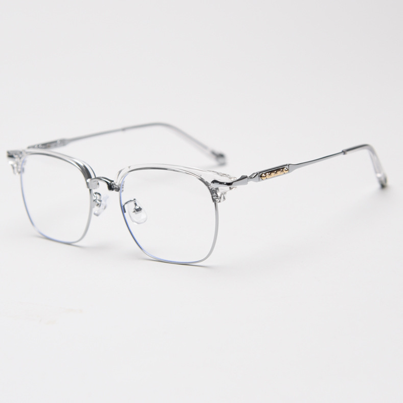 Prescription Glasses - BUSINESS METAL HALF FRAME PHOTOCHROMIC READING GLASSES