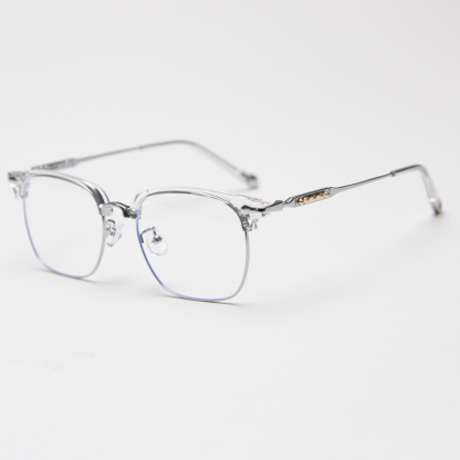 Prescription Glasses - BUSINESS METAL HALF FRAME PHOTOCHROMIC READING GLASSES