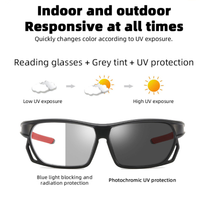 FASHION SPORTS ULTRA-LIGHT FULL-FRAME PROGRESSIVE COLOR READING GLASSES-MANLYKICKS