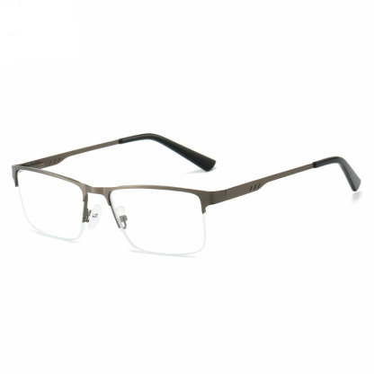 HALF-FRAME METAL TEXTURE ANTI-BLUE LIGHT READING GLASSES