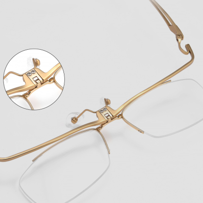 FASHIONABLE PURE TITANIUM FLIP-UP COLOR-CHANGING MULTIFOCAL READING GLASSES