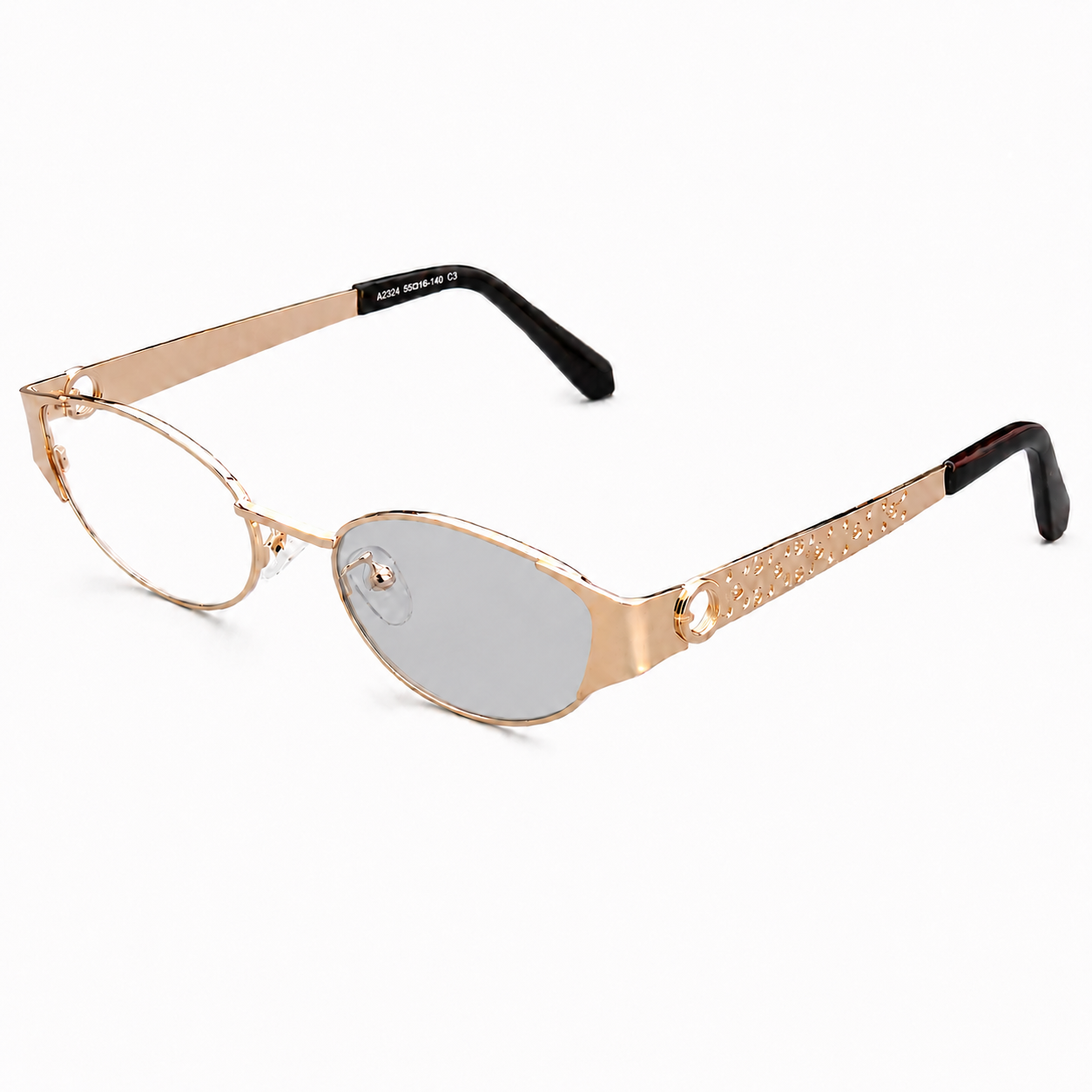REFINED OVAL METAL READING GLASSES