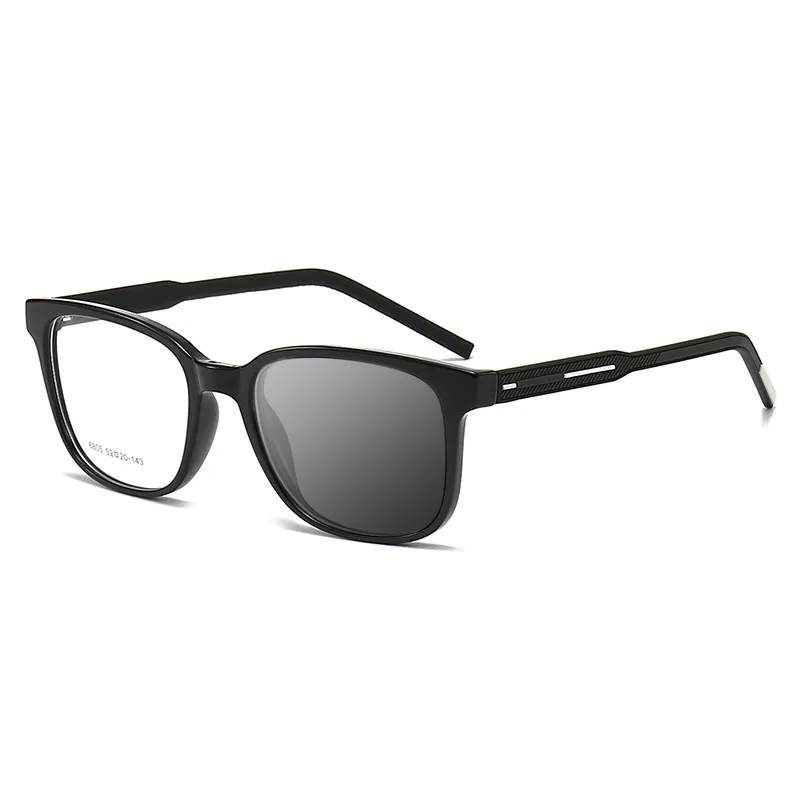 Business large frame spring multi-focal color changing reading glasses