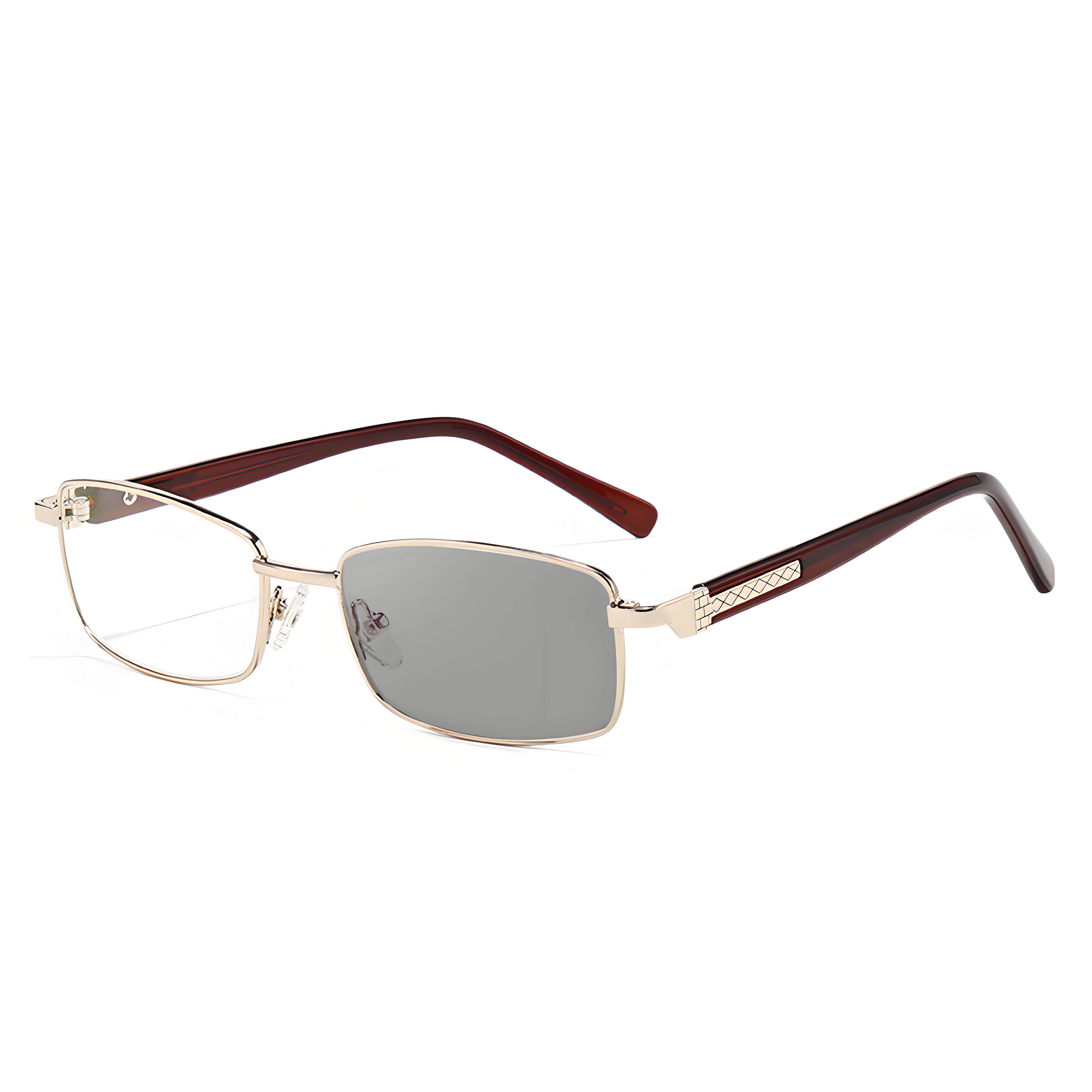 LIGHTWEIGHT FULL-RIM SQUARE PHOTOCHROMIC MULTIFOCAL GLASSES