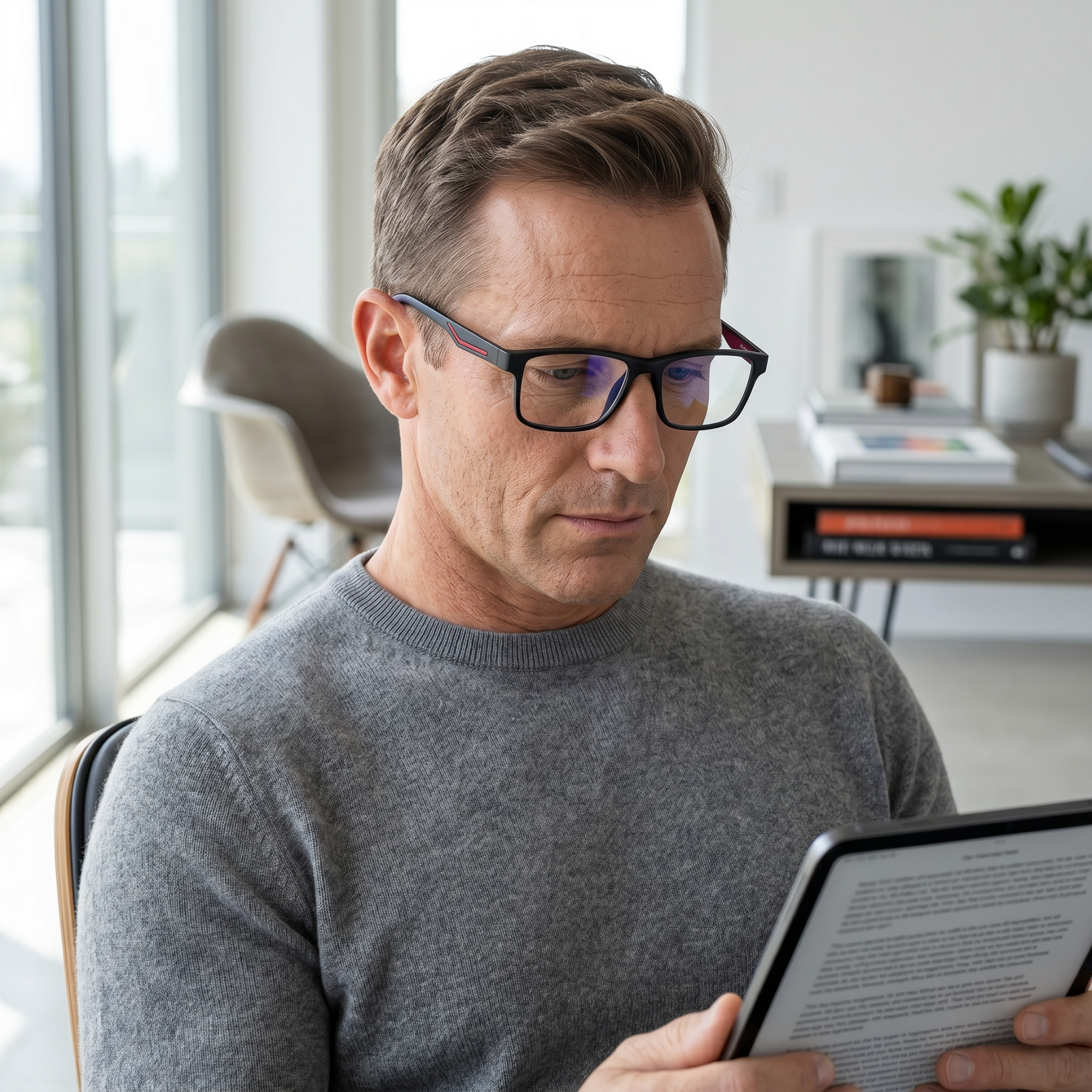 Prescription Glasses - FASHIONABLE FULL-FRAME WING-SHAPED COLOR-CHANGING MULTIFOCAL  GLASSES