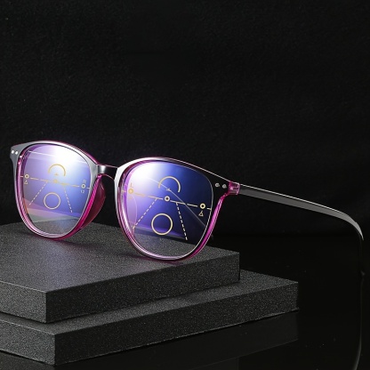 RETRO ROUND ANTI-BLUE LIGHT PROGRESSIVE MULTI-FOCAL READING GLASSES