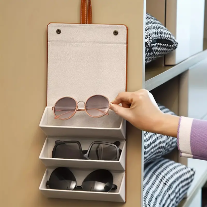 PORTABLE FOLDABLE TRAVEL GLASSES SUNGLASSES STORAGE BOX