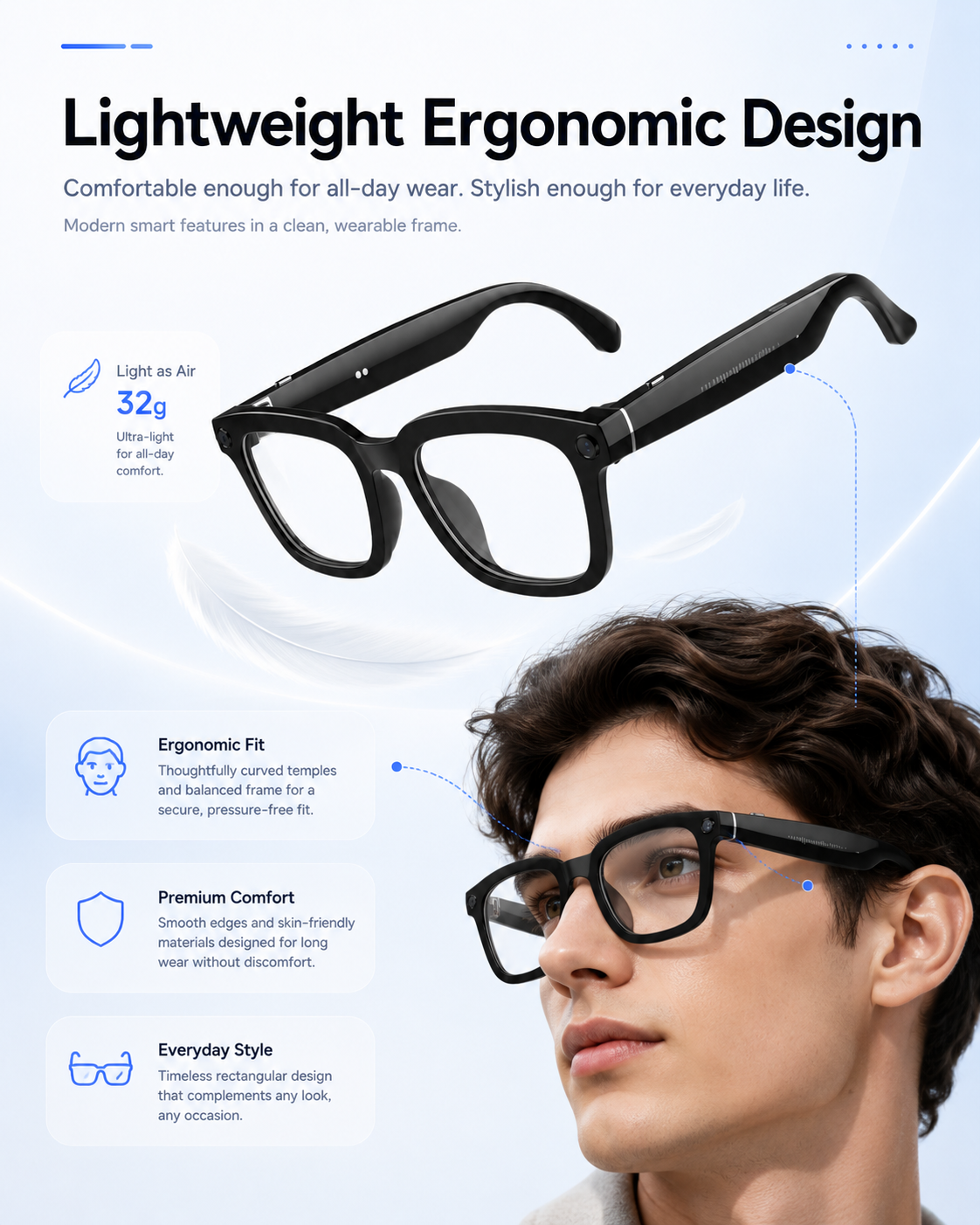 Manlykicks AI Camera Glasses 2.0