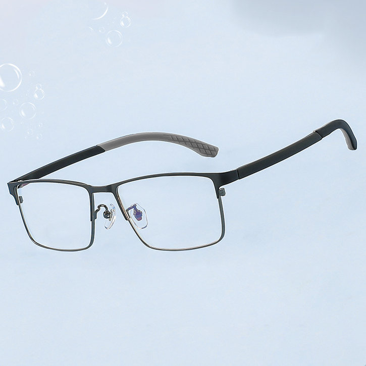 CASUAL BUSINESS METAL SQUARE ANTI-BLUE LIGHT READING GLASSES