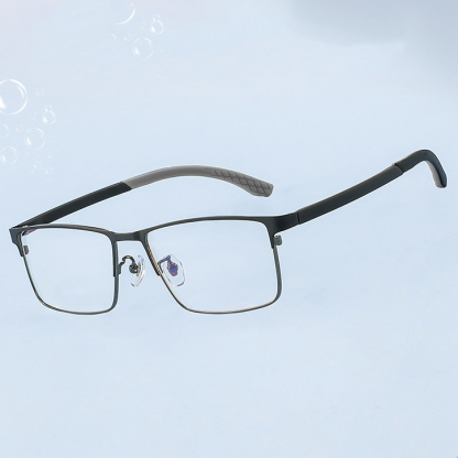 CASUAL BUSINESS METAL SQUARE ANTI-BLUE LIGHT READING GLASSES
