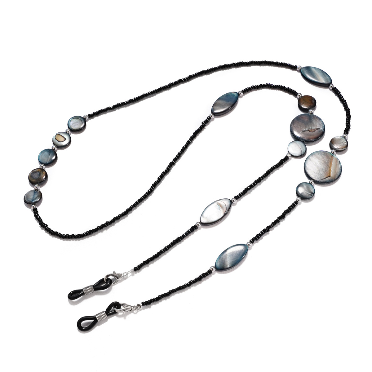 READING GLASSES SHELL BEADS NECK HANGING LANYARD
