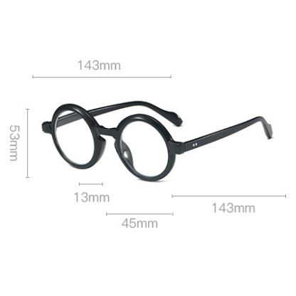 ROUND FRAME READING GLASSES WITH SPRING HINGES