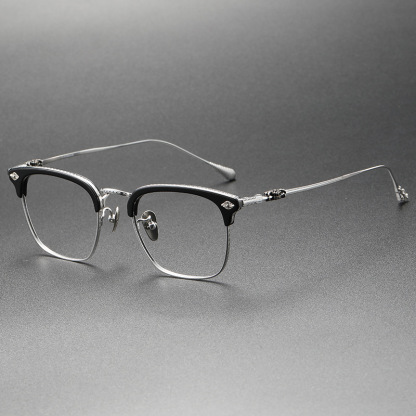 Benjamin Retro Titanium Full-Rim Glasses