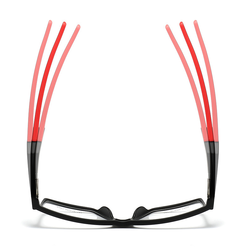 Retro color matching square frame color changing multi-focal reading glasses