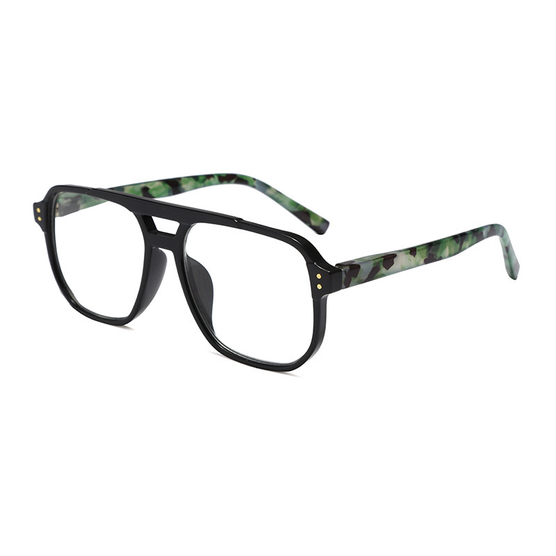 RETRO SQUARE FRAME DOUBLE BEAM ANTI-BLUE LIGHT READING GLASSES
