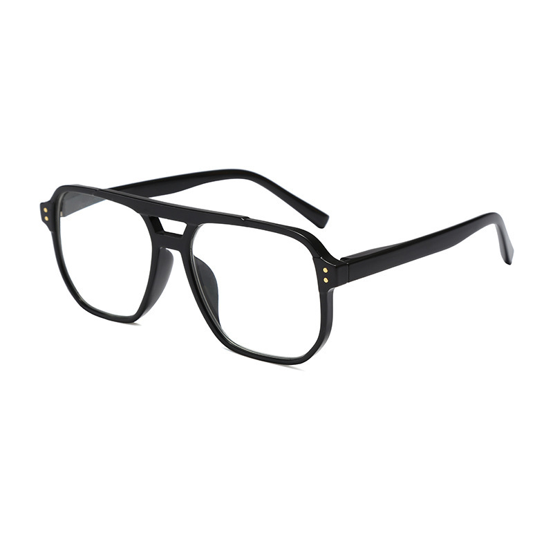 RETRO SQUARE FRAME DOUBLE BEAM ANTI-BLUE LIGHT READING GLASSES