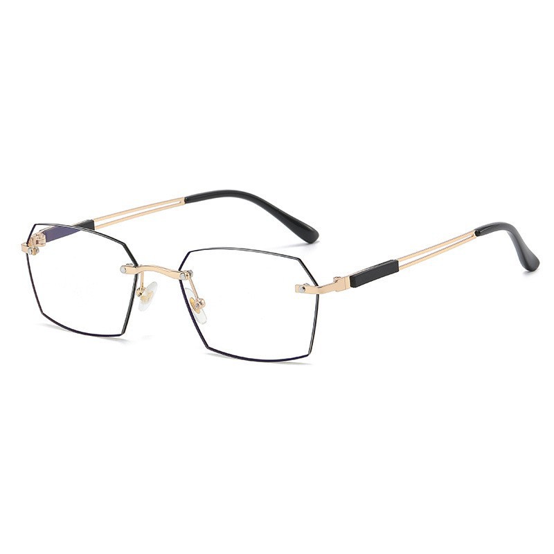 FASHIONABLE FRAMELESS CUT-EDGE ANTI-BLUE LIGHT COLOR CHANGING GLASSES