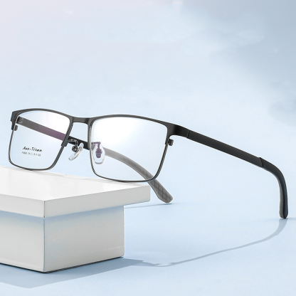 CASUAL BUSINESS METAL SQUARE ANTI-BLUE LIGHT READING GLASSES