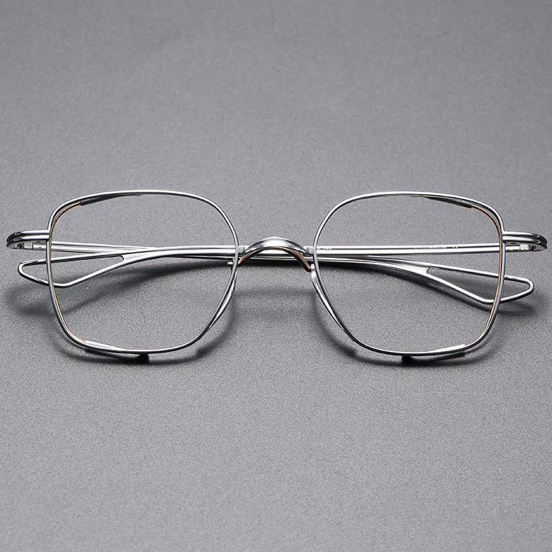 MEN'S RETRO PURE TITANIUM SQUARE LARGE FRAME GLASSES