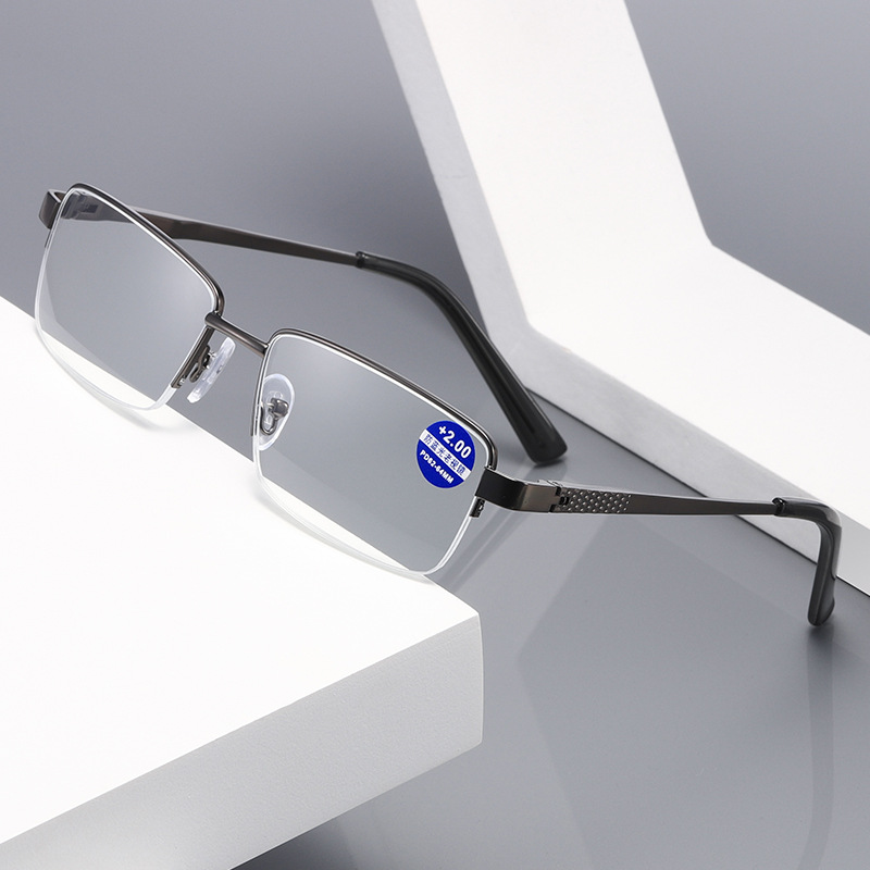 ULTRALIGHT SPRING HALF-FRAME FASHIONABLE ANTI-BLUE LIGHT READING GLASSES