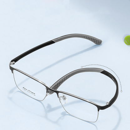 CASUAL BUSINESS METAL SQUARE ANTI-BLUE LIGHT READING GLASSES