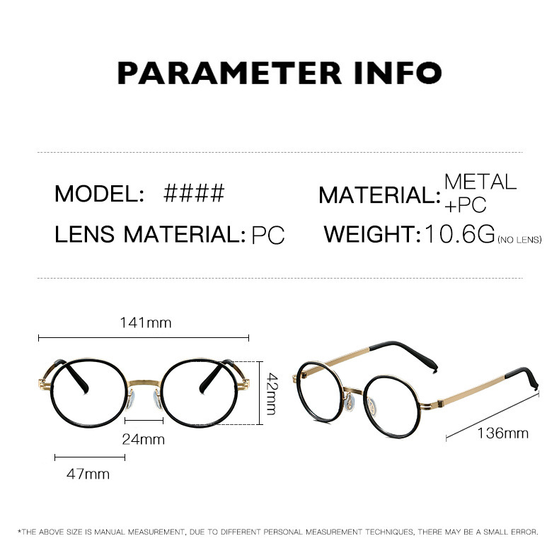 METAL ROUND READING GLASSES