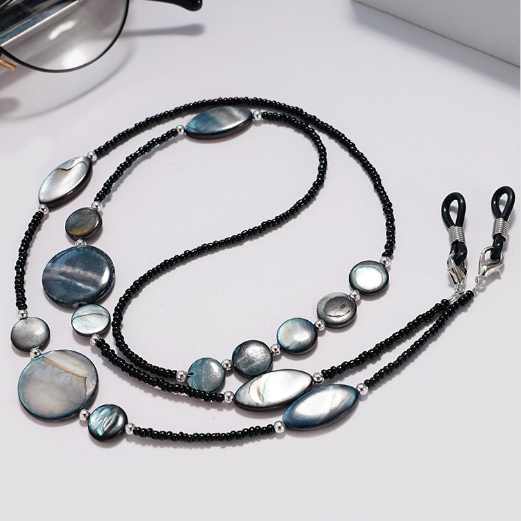 READING GLASSES SHELL BEADS NECK HANGING LANYARD