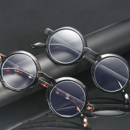 ROUND FRAME READING GLASSES WITH SPRING HINGES