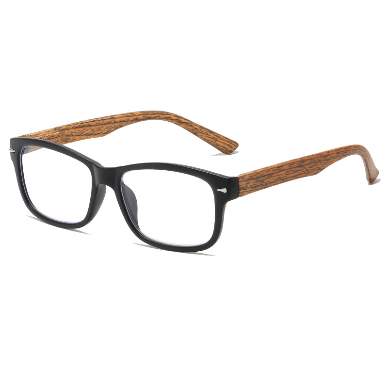 RETRO WOOD GRAIN COMFORTABLE BLUE LIGHT BLOCKING READING GLASSES FOR M