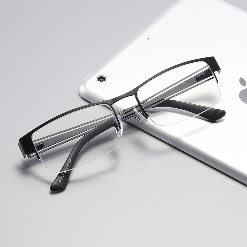 THIN RETRO METAL HALF-FRAME READING GLASSES