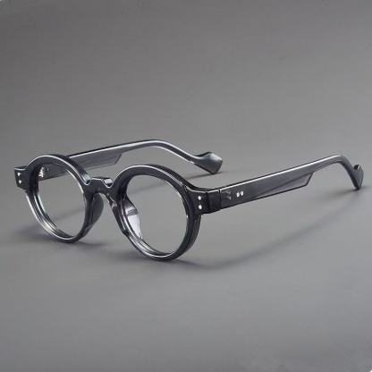 VINTAGE COLOR-BLOCK ROUND FRAME READING GLASSES